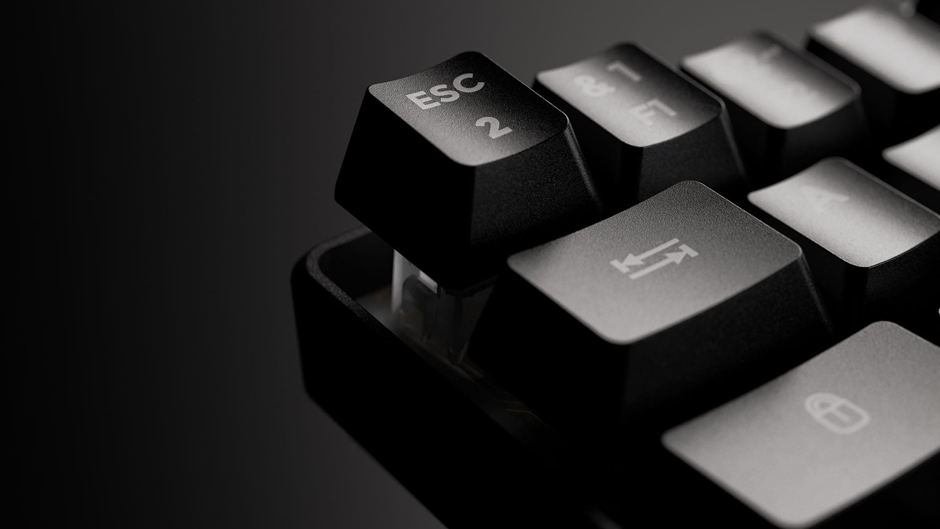 The G-LAB gaming keyboard 3D animation still
